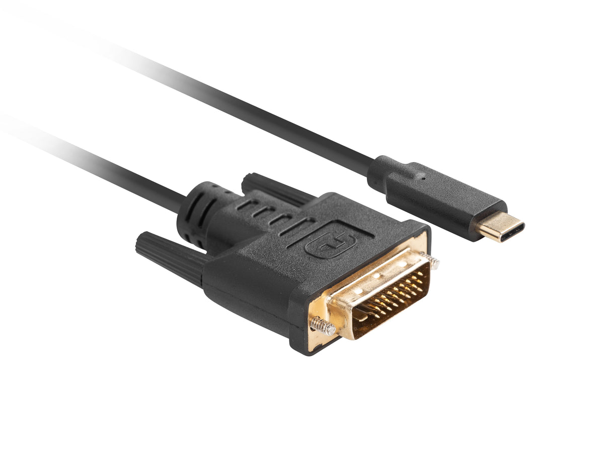 EAN 5901969436853 - Lanberg CA-CMDV-10CU-0018-BK adaptador de cable de vídeo 1,8 m USB Tipo C DVI-D Negro imagen 3