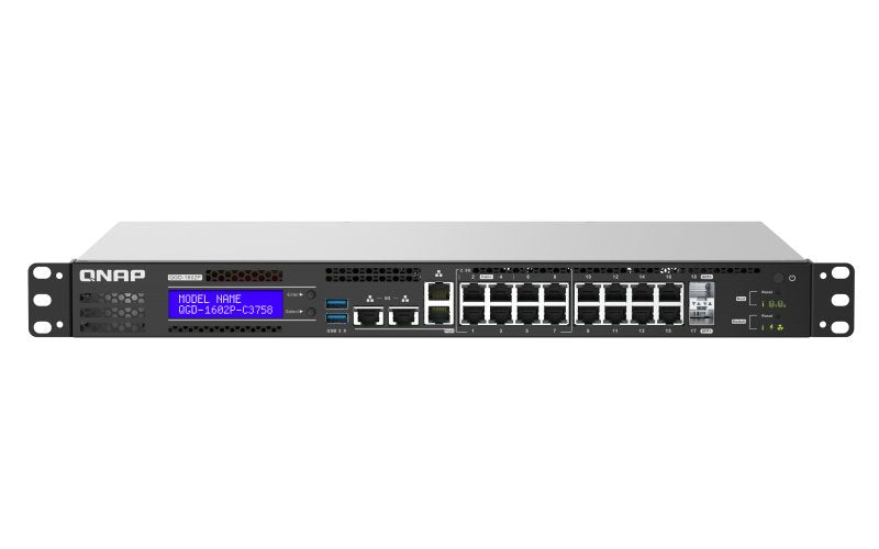 EAN 4711103084274 - QNAP QGD-1602 Gestionado L2 Gigabit Ethernet (10/100/1000) 1U Negro, Gris imagen 1