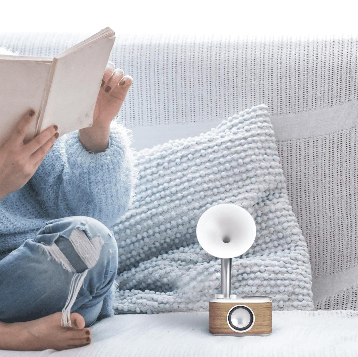 Sangean Wr-45 White Radio Portátil