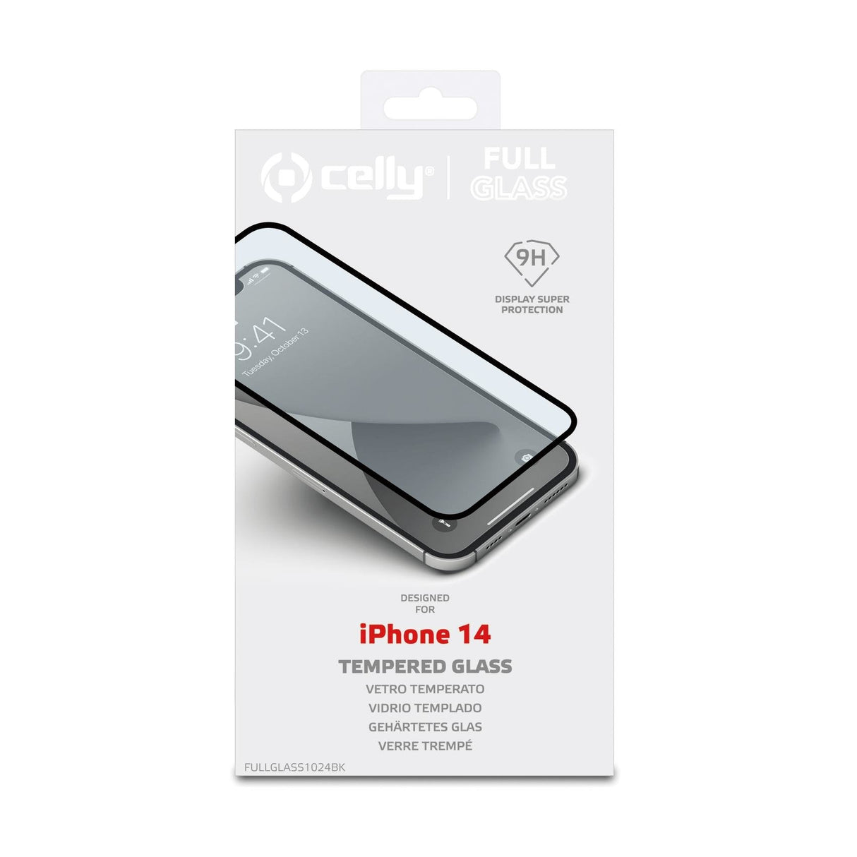 Protector Celly Cristal Templado 3d Black Para Iphone 14