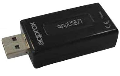Approx Tarjeta De Sonido Usb 7.1 Appusb71 + Volumen