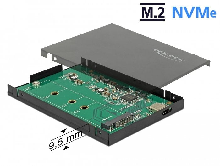 Delock 42609 Caja Para Disco Duro Externo Caja Externa Para Unidad De Estado Sólido (Ssd) Negro M.2, Caja De Unidades Negro, Caja Externa Para Unidad De Estado Sólido (Ssd), M.2, Pci Express, 10 Gbit/S, Conexión Usb, Negro
