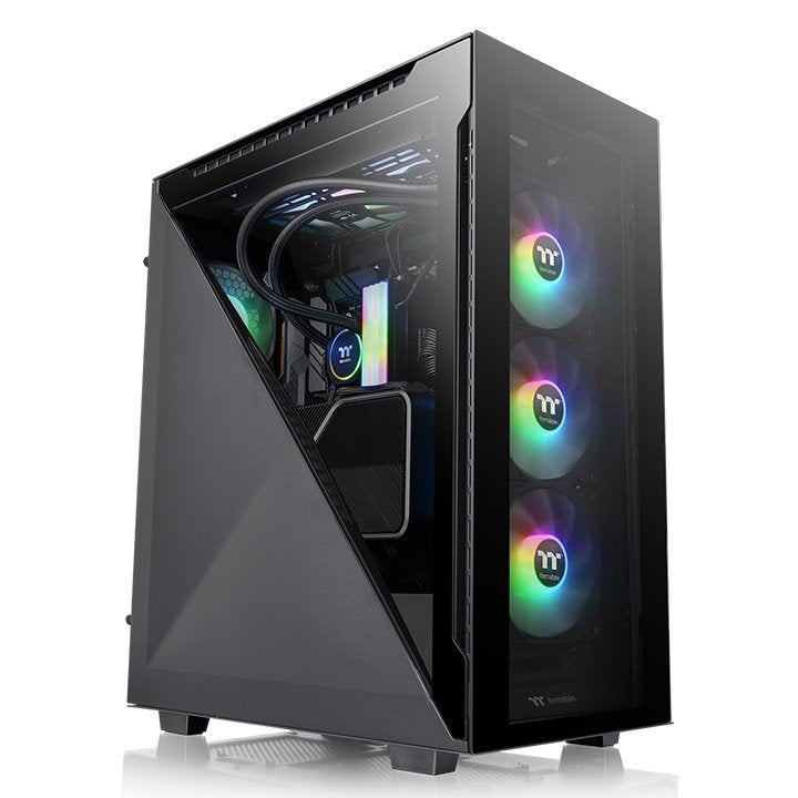 Caja Pc Thermaltake Divider 500 Tg Argb, Tower-Gehäuse Schwarz, Tempered Glass