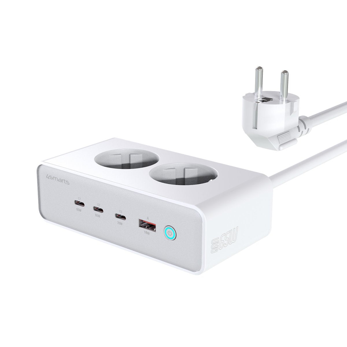 EAN 4252011910182 - 4smarts 540065 cargador de dispositivo móvil Universal Plata, Blanco Corriente alterna Carga rápida Inter imagen 1