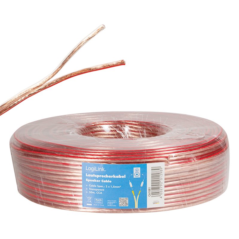Logilink Ca1081 Cable De Audio 50 M Transparente