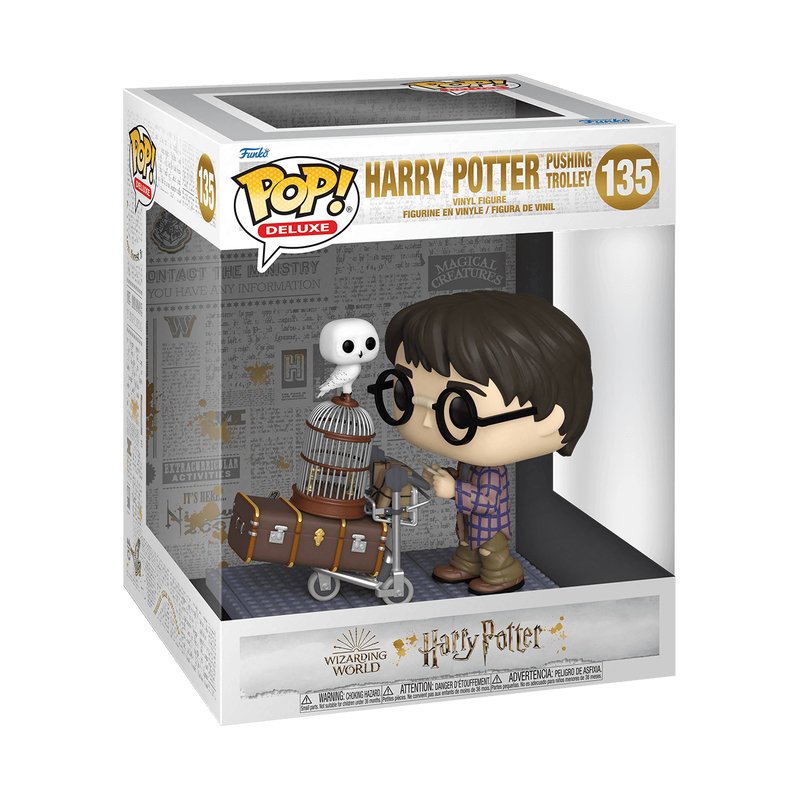 Figura Pop Harry Potter Anniversary Harry Pushing Trolley
