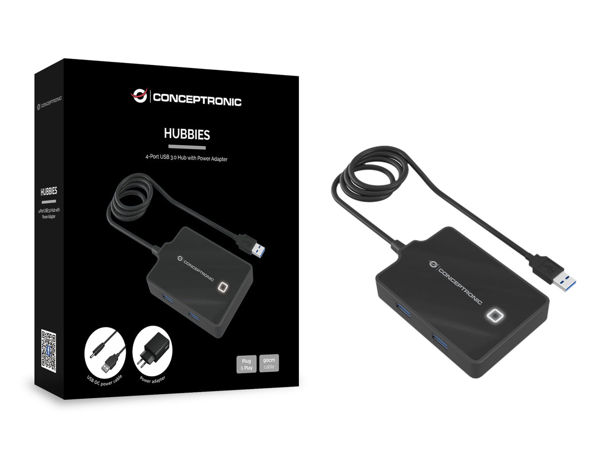 EAN 4015867226896 - Conceptronic HUBBIES11BP base para portátil y replicador de puertos USB 3.2 Gen 1 (3.1 Gen 1) Type-A Negr imagen 3