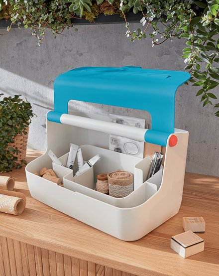 Leitz Caja De Almacenamiento Portátil Cosy C/Asa Abs Azul