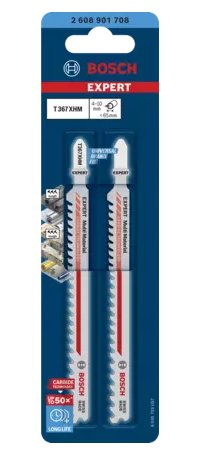 Bosch Professional Expert Hoja De Sierra De Calar De Carburo T 367 Xhm 'Multi Material' 2 Piezas