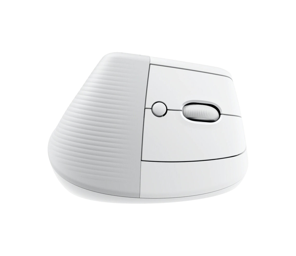 Logitech Raton Inalámbrico 6 Botones Ergonómico, Vertical, Blanco Crudo