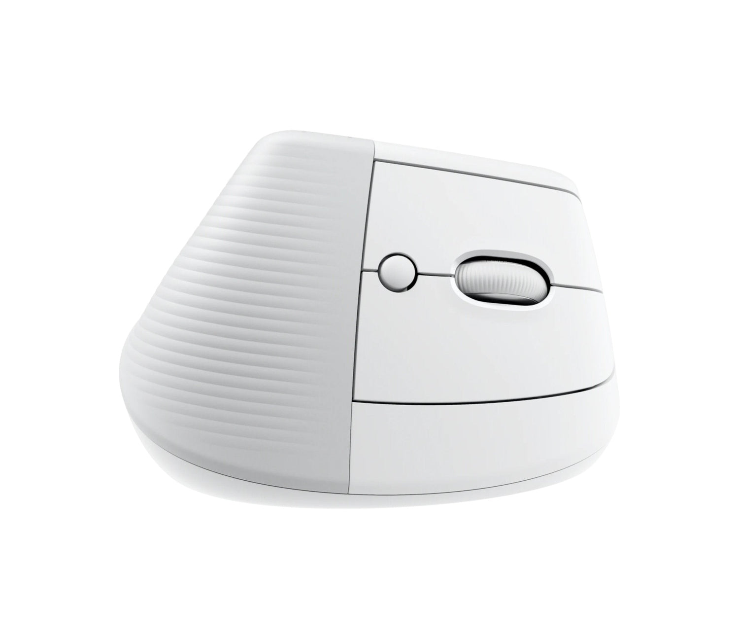 Logitech Raton Inalámbrico 6 Botones Ergonómico, Vertical, Blanco Crudo