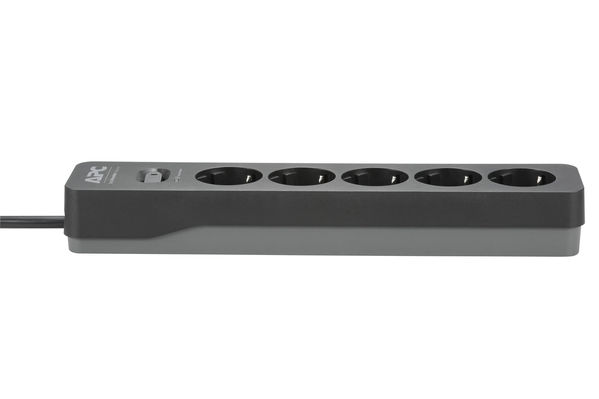 EAN 0731304347033 - APC PME5B-GR limitador de tensión Negro 5 salidas AC 230 V 1,5 m imagen 3