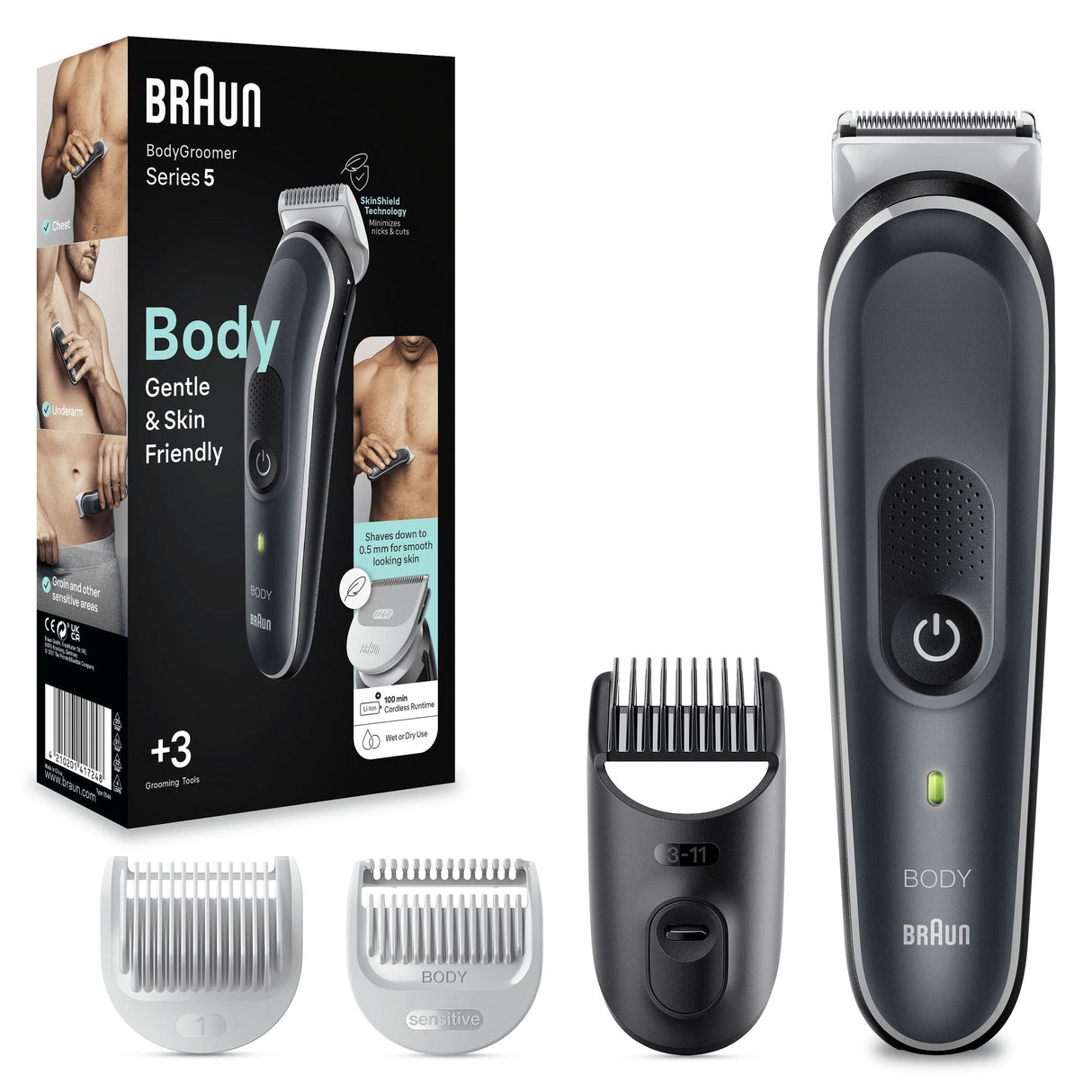 EAN 4210201417187 - Braun BodyGroomer BG5340 Negro, Plata imagen 2
