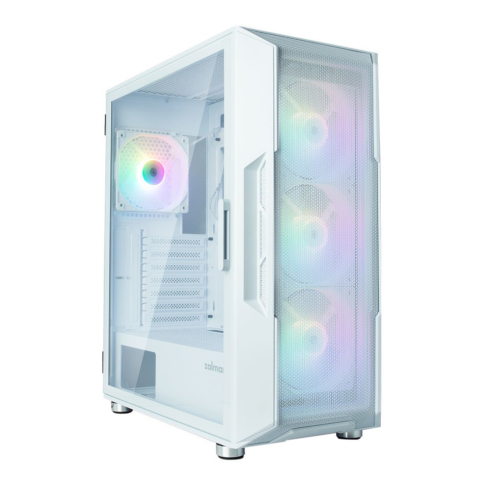 Caja Pc Zalman I3 Neo Atx Mid Tower White Rgb Fan X4