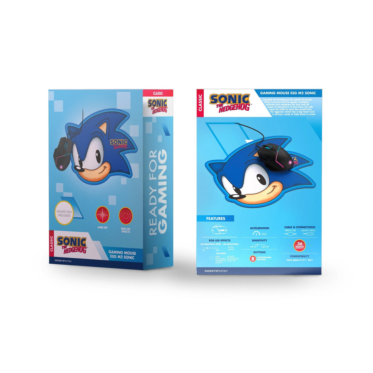 EAN 8432426452972 - Energy Sistem ESG M2 Sonic ratón Juego mano derecha USB tipo A Óptico 6400 DPI imagen 6