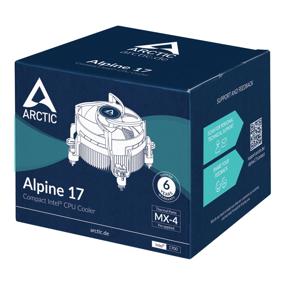 EAN 0840033401708 - ARCTIC Alpine 17 Procesador Refrigerador de aire 9,2 cm Negro, Plata 1 pieza(s) imagen 7