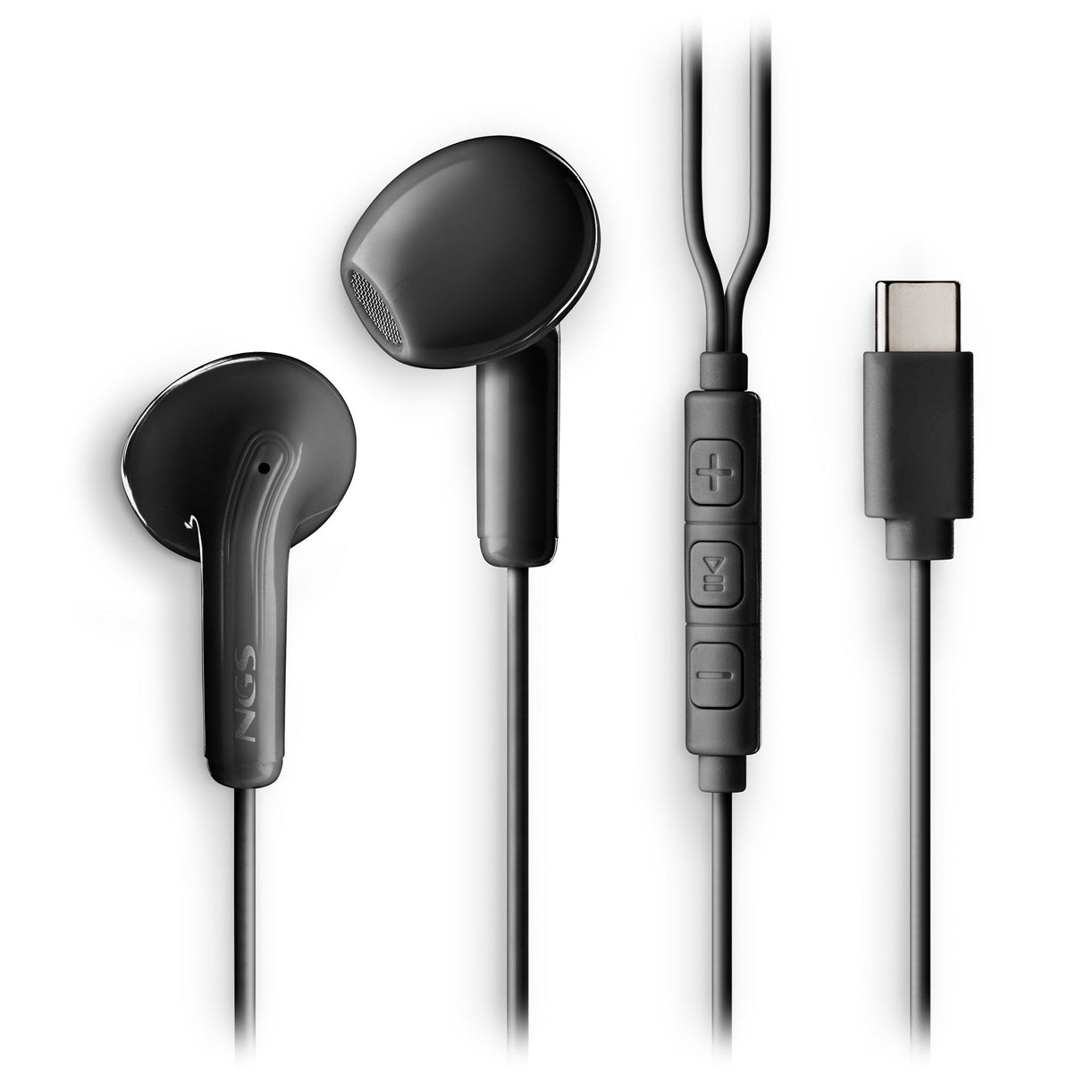Auriculares Intrauditivos Ngs Cross Glide Con Micrófono Usb Tipo-C Negros
