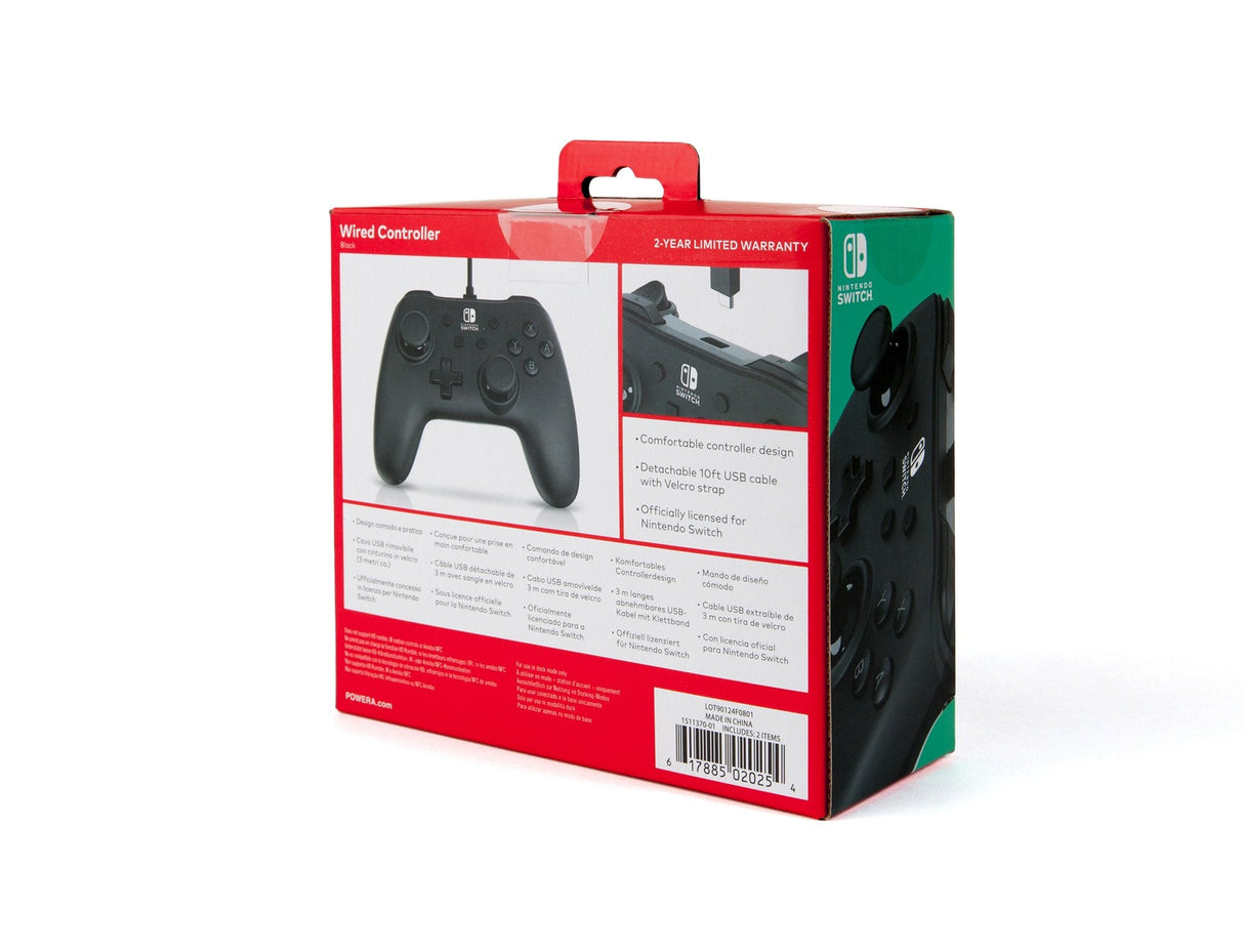 Mando Gaming Powera Para Nintendo Switch Negro Mate