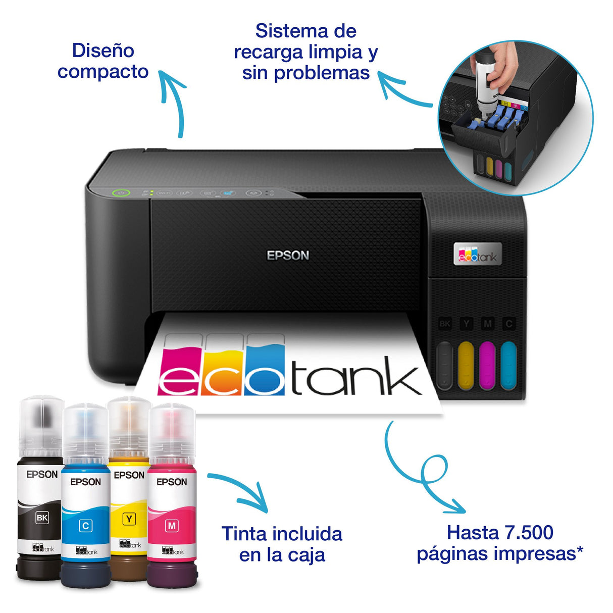 EAN 8715946684109 - Epson EcoTank ET-2810 Inyección de tinta 5760 x 1440 DPI 33 ppm Wifi imagen 26