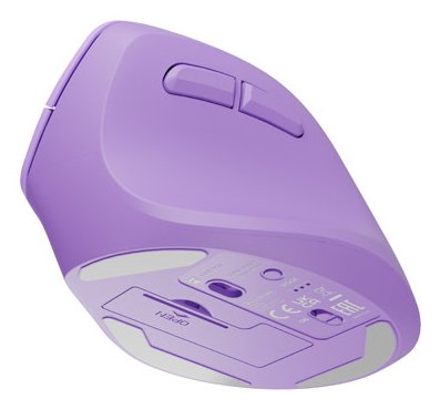 Raton Natec Crake 2 Inalambrico Vertical Bt 5.2 + 2.4ghz 2400 Dpi Color Lavanda