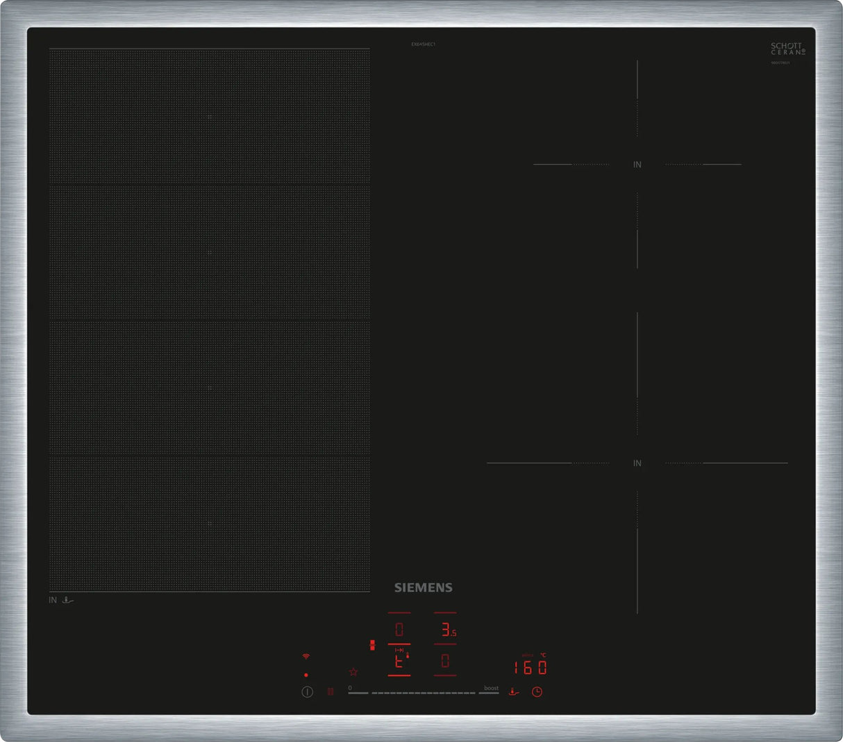 EAN 4242003935453 - Siemens iQ700 EX645HEC1E hobs Negro Integrado 60 cm Con placa de inducción 4 zona(s) imagen 1