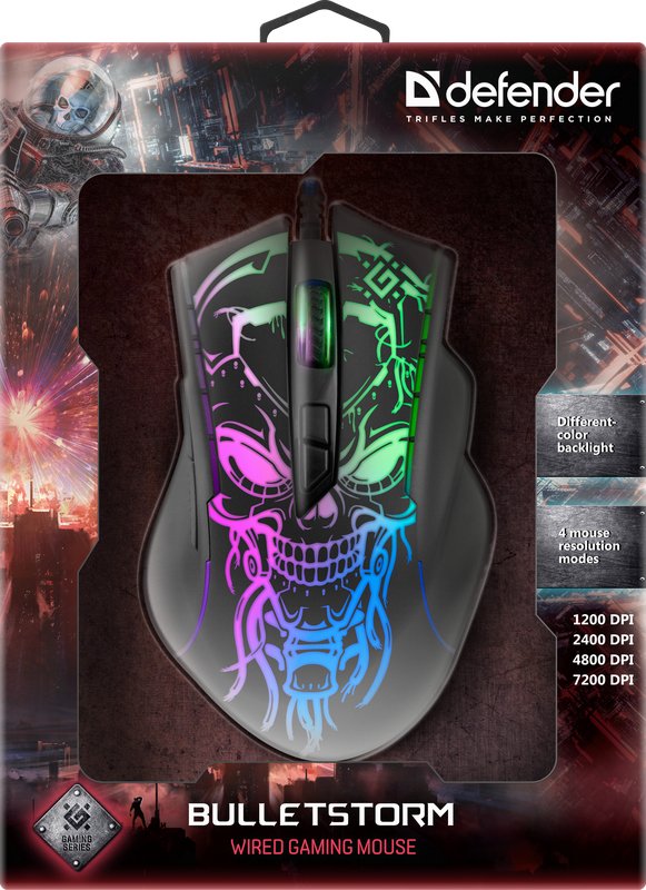 EAN 4714033529280 - Defender BULLETSTORM GM-928 ratón Juego mano derecha USB tipo A Óptico 7200 DPI imagen 8