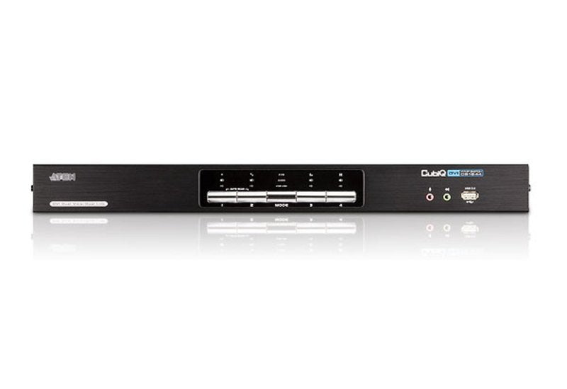 Aten Desktop Kvm 4-Port Usb Dvi Dual-View Kvm Switch With Au Aten Cs1644a, 2048 X 1536 Pixeles, Usb, Usb, Dvi-I, Negro, 1u