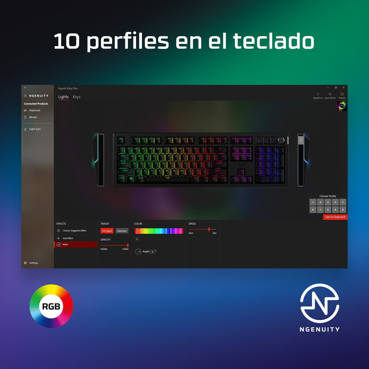 Hyperx Alloy Rise - Teclado - 100% - Full Size