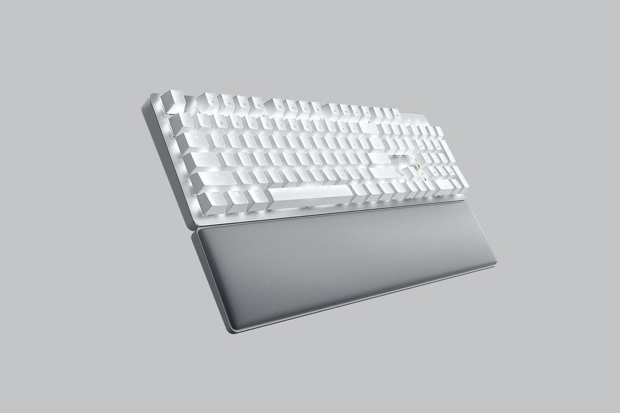 Teclado Inglés Razer Pro Type Ultra Usb + Rf Wireless + Bluetooth Qwerty Ee. Uu. Plata, Blanco