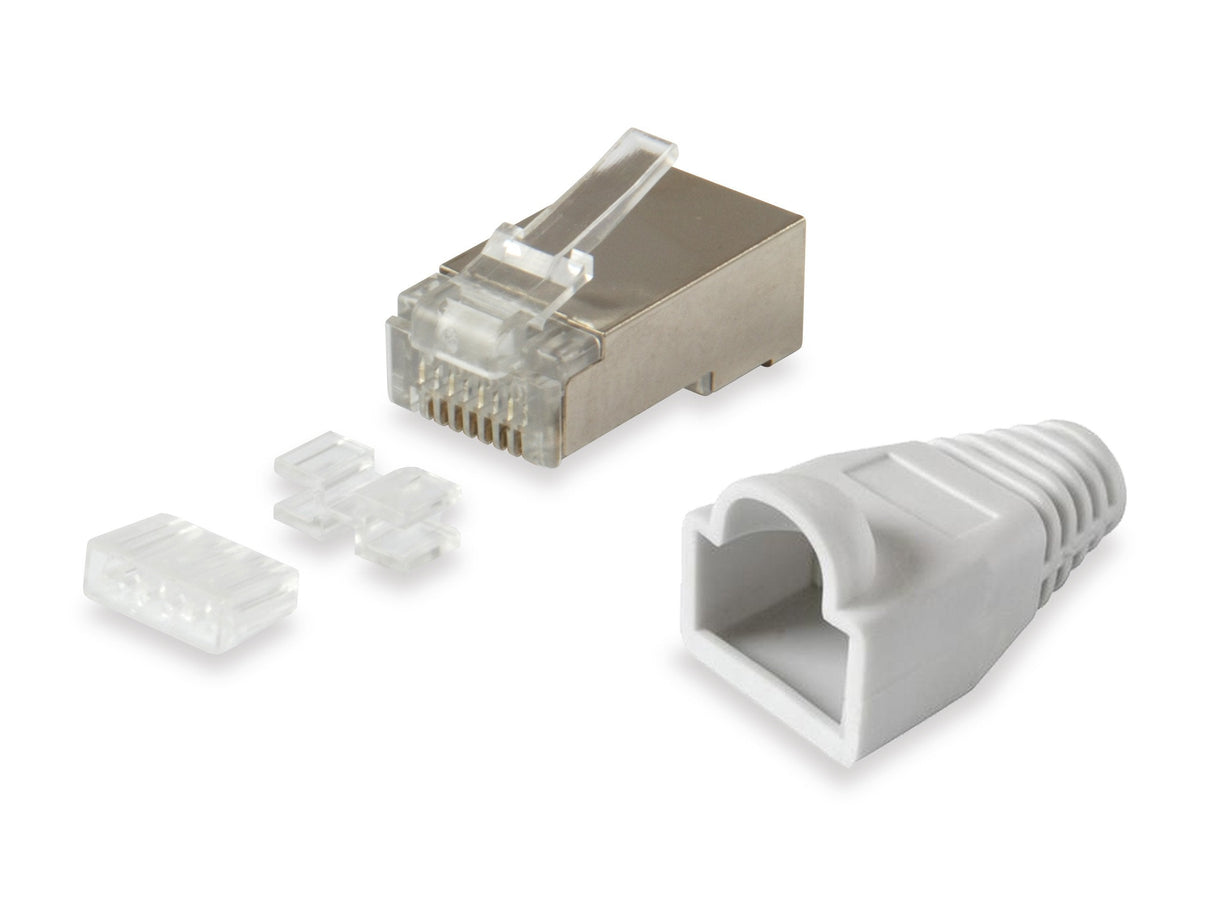 Kit 100 Conectores Rj45 Equip Categoria 6 Fpt Con Guia Y Capuchon
