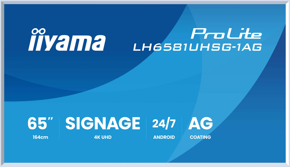 EAN 4948570125623 - iiyama LH6581UHSG-1AG pantalla de señalización Pantalla plana para señalización digital 163,8 cm (64.5") imagen 2