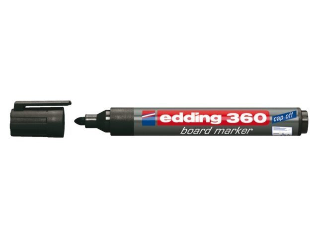 Edding Marcador Para Pizarra Blanca 360 Recargable Negro