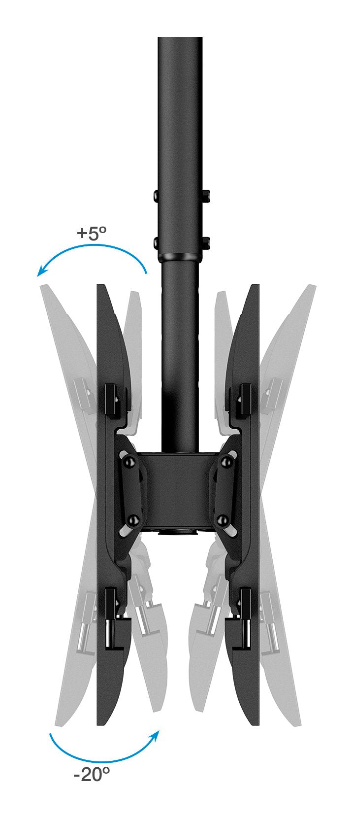Soporte Techo 2 Pantallas 43-86" Negro