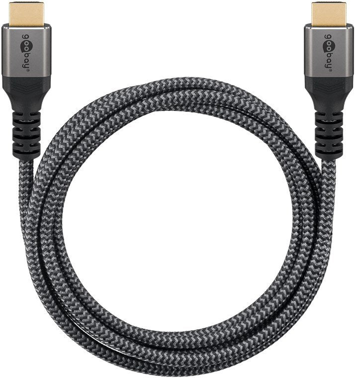 Cable Hdmi A-A  3,00 Metros Cable Premium Flexible Con Conectores Delgados De Metal, Protección Contra Dobleces Y Cable Textil D
