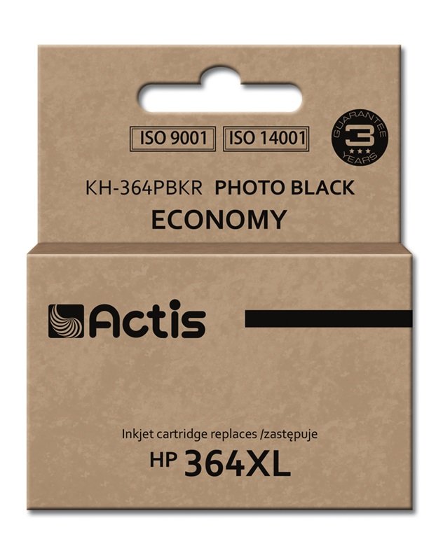 Tinta Actis Kh-364pbkr (Reemplazo De Hp 364xl Cb322ee - Estándar - 12 Ml - Fotografía En Negro)