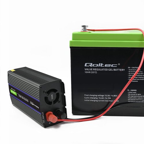 EAN 5901878519258 - Qoltec Monolith adaptador e inversor de corriente Auto/Interior 600 W Negro imagen 9