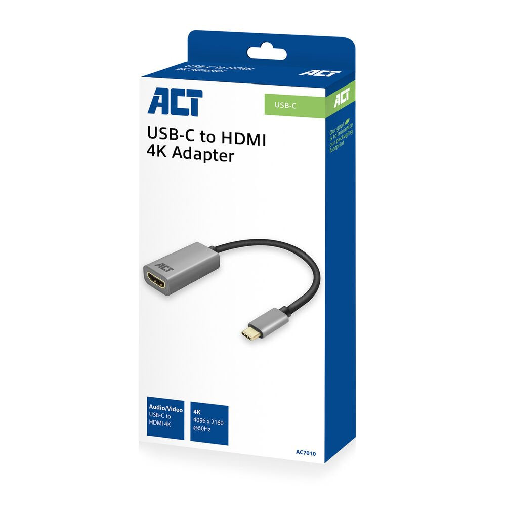 Adaptador Usb-C Hdmi 4k 0,15 M Aluminioconvertidor De Vídeo Y Audio De Usb-C A Hdmiresolución Máxima De 4096 X 2160 (4k) A 60 Hz