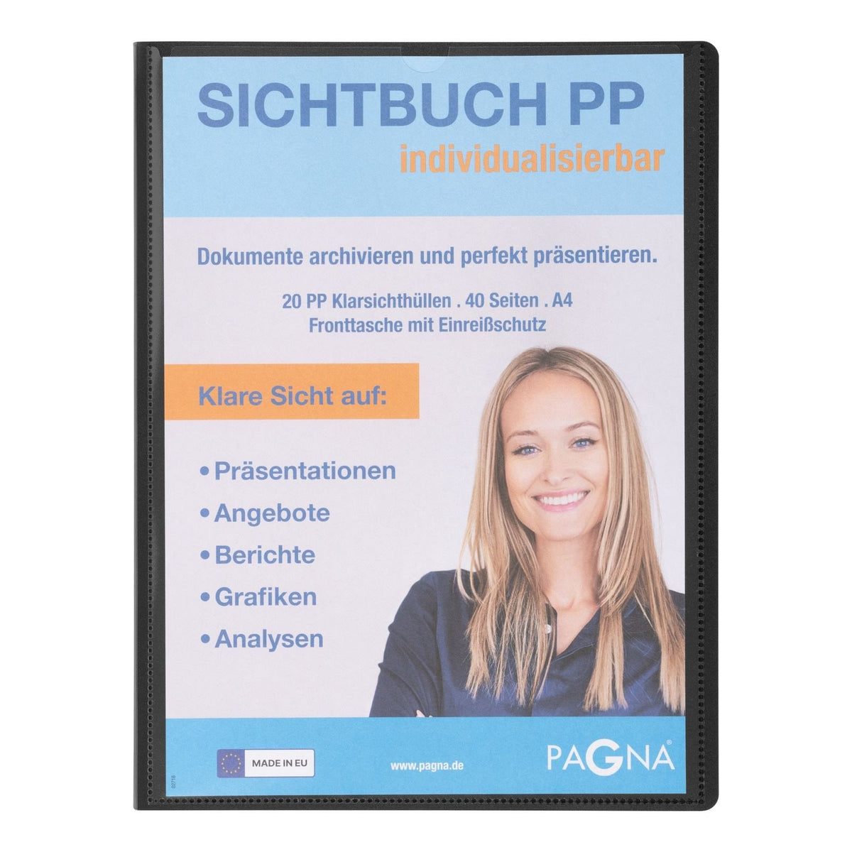 Pagna Office Sichtbuch Din A4, 20 Fundas Negro, 1 Unidades