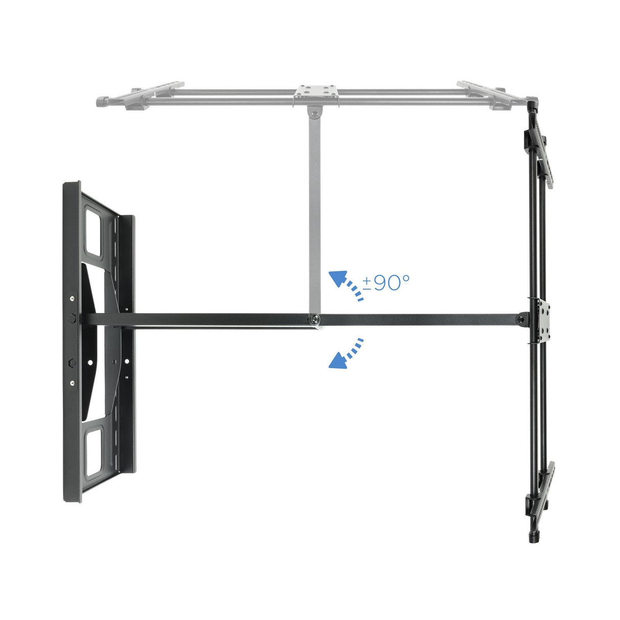 Tooq Soporte De Pared Con Brazo Articulado Para Tv De 43"-80" - Gran Angular - Giratorio E Inclinable - Peso Max 50kg -
