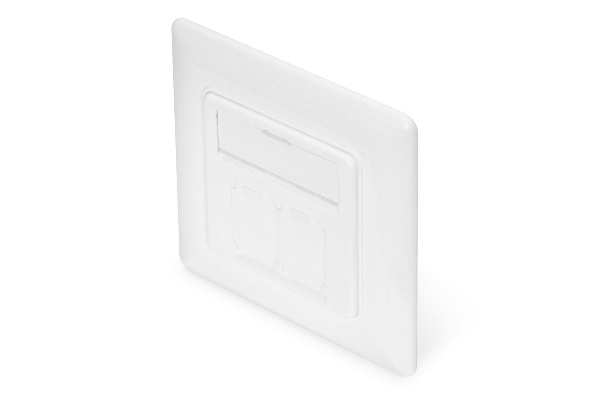 Panel Frontal Digitus + Marco De Instalación Para Multimedia/Keystone, Panel Frontal Blanco Dn-93831