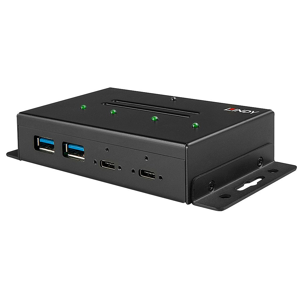 Lindy 43094 Hub De Interfaz Usb 3.2 Gen 2 (3.1 Gen 2) Type-C 10000 Mbit/S Negro