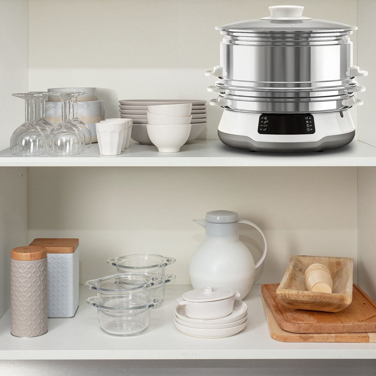 Olla Vaporera Tefal Vc502d10, Acero Inoxidable Blanco