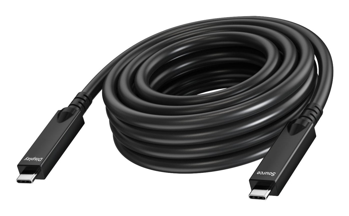 Vision Cable Usb 24 Pin Usb-C (M) A 24 Pin Usb-C (M) Usb 3.2 Gen 1 / Displayport 2.1 3 A 10 M Active Optical Cable (Aoc) Usb Power Delivery (60w) Admite 4k60hz Negro