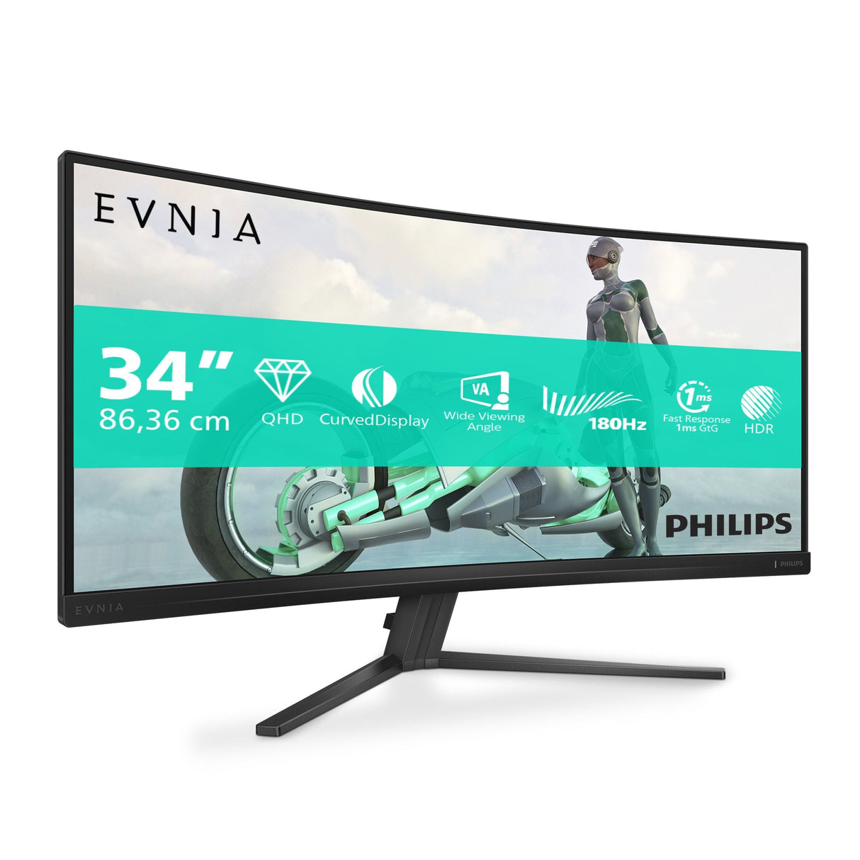 Philips 34m2c3500l 34" Va 3440x1440 Hdmi Negro Grey