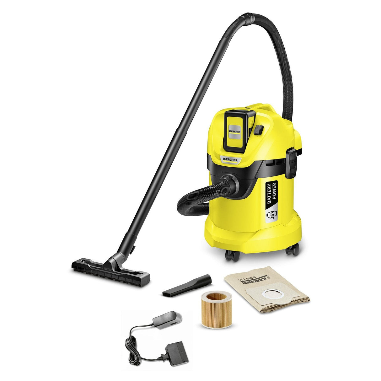 Aspirador Industrial Karcher Multifuncional Wd 3 - Con Batería Extraíble 36 V / 2.5 Ah