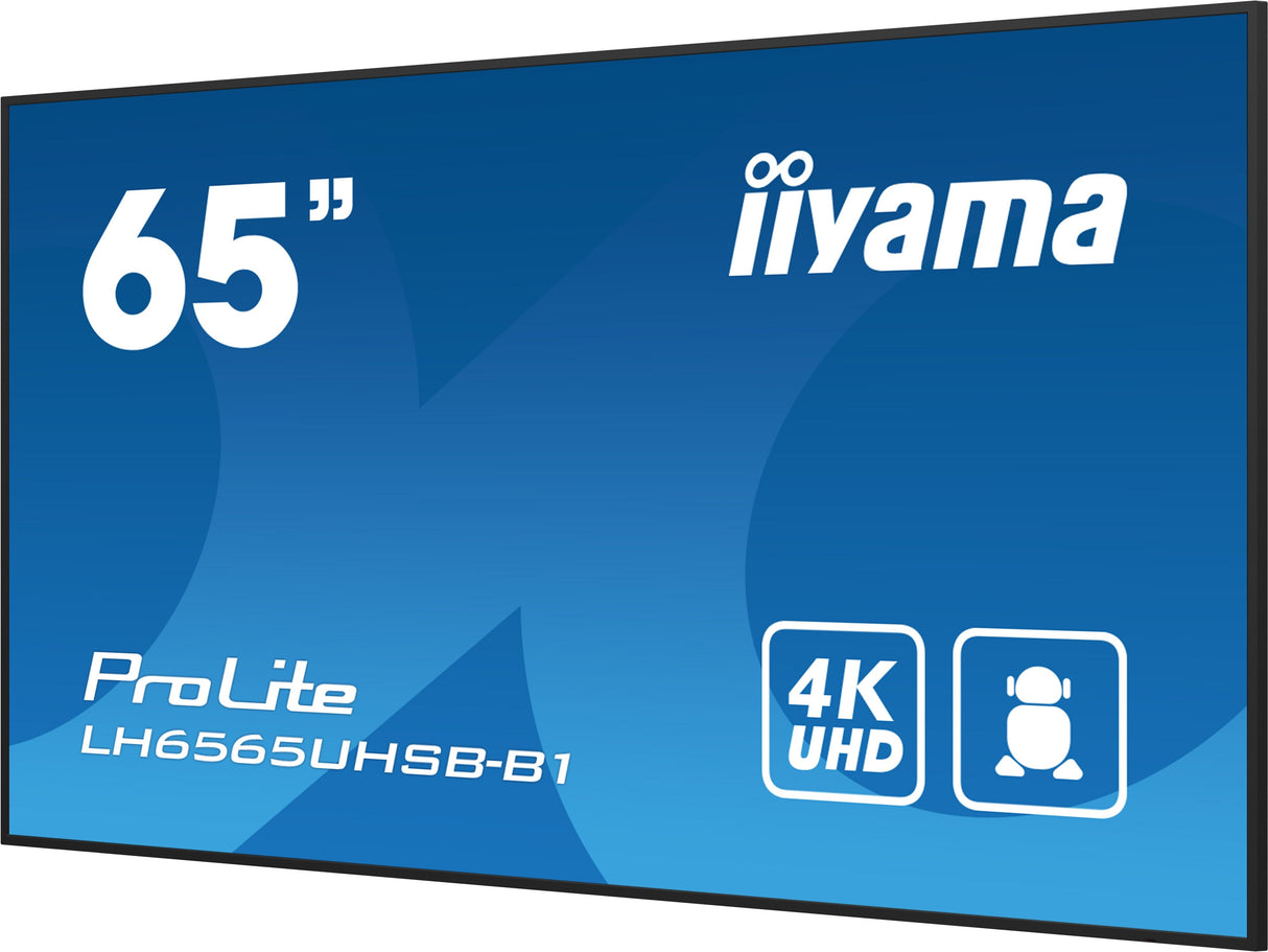 Iiyama Prolite Lh6565uhsb-B1 165 Cm (65") Klasse (163.9 Cm (64.5") Sichtbar) Lcd-Display Mit Led-Hintergrundbeleuchtung