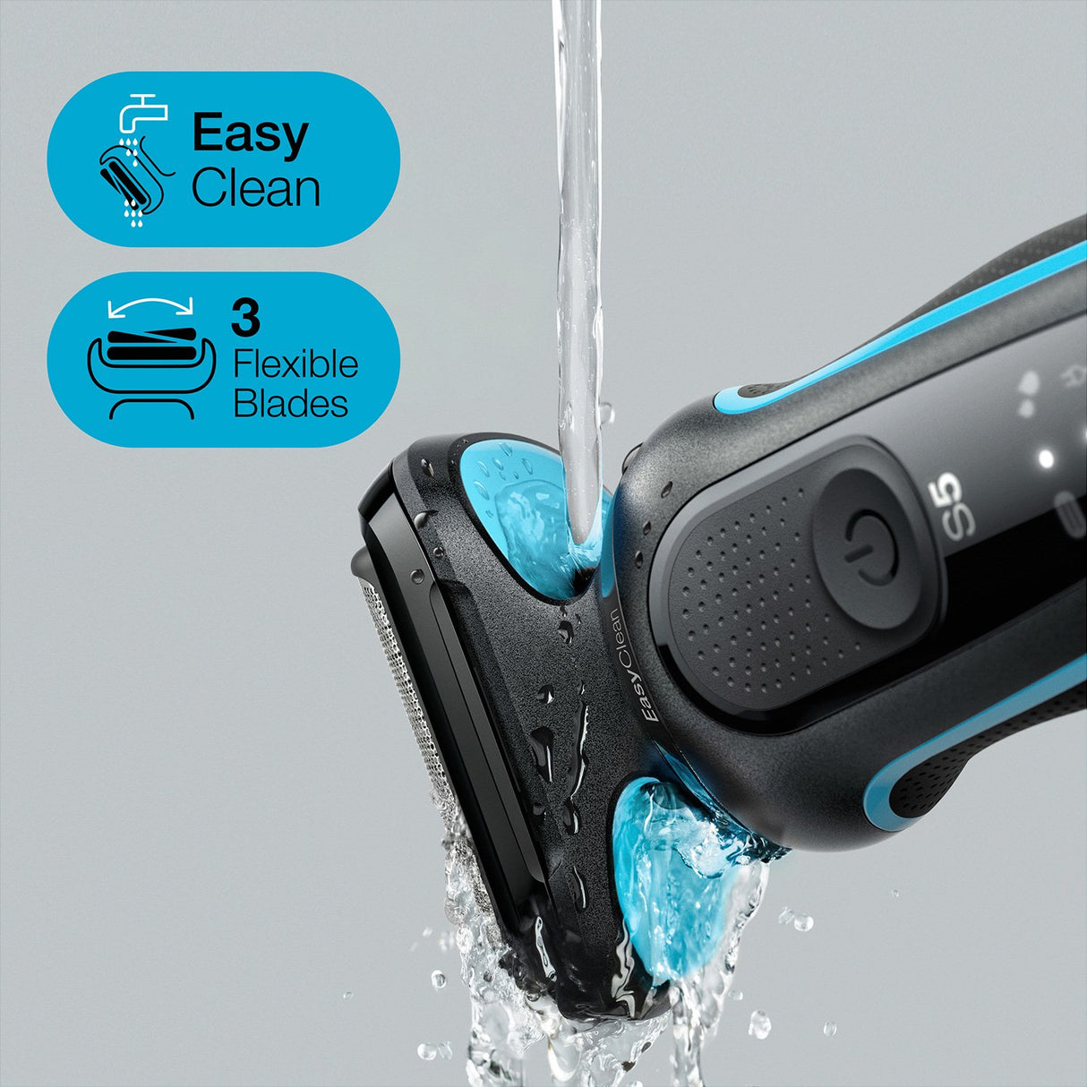 EAN 4210201432593 - Braun Series 5 51-M1000s Máquina de afeitar de láminas Negro, Azul imagen 3