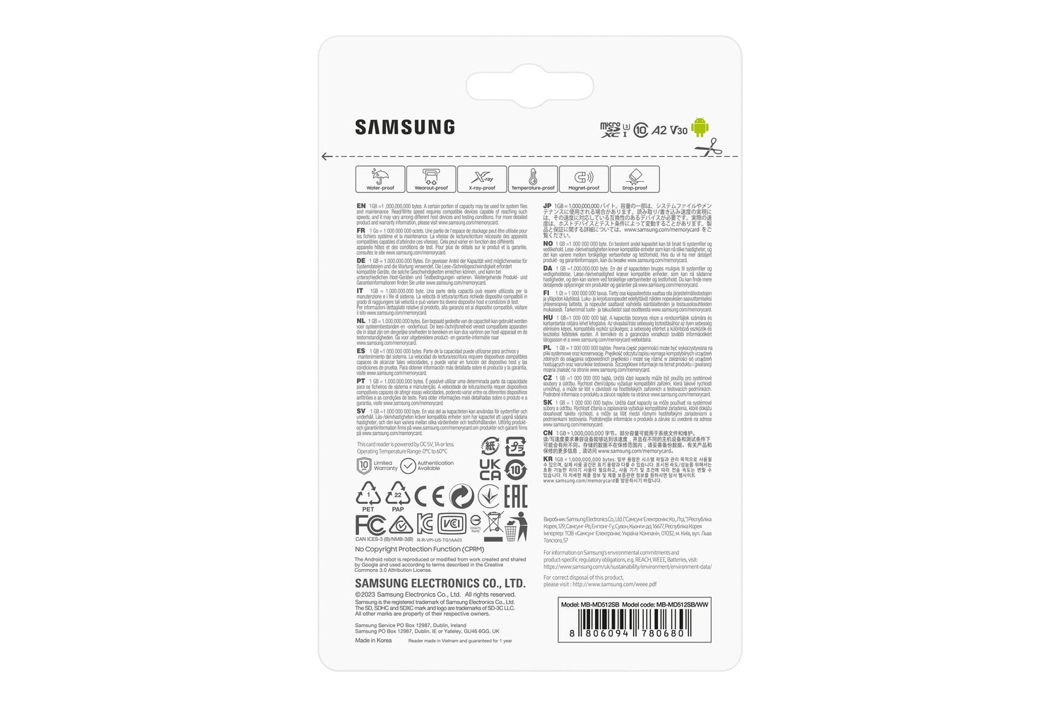 Samsung Pro Plus Microsd 512gb Up To 180mb S Read And 130mb S Write Speed With Class 10 4k Uhd Incl. Card Reader 2023