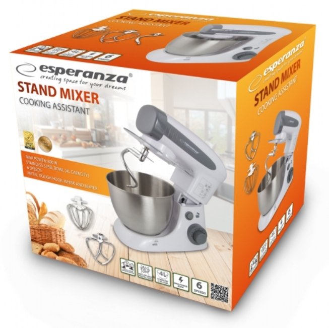 EAN 5901299954430 - Esperanza EKM024 batidora Batidora de varillas 800 W Gris imagen 3