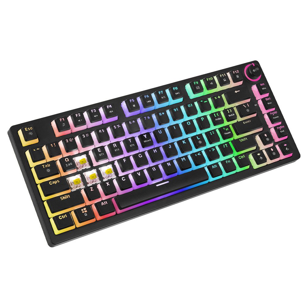 Teclado Mecánico Inalámbrica Phenix, Gateron Yellow Pro, Pudding